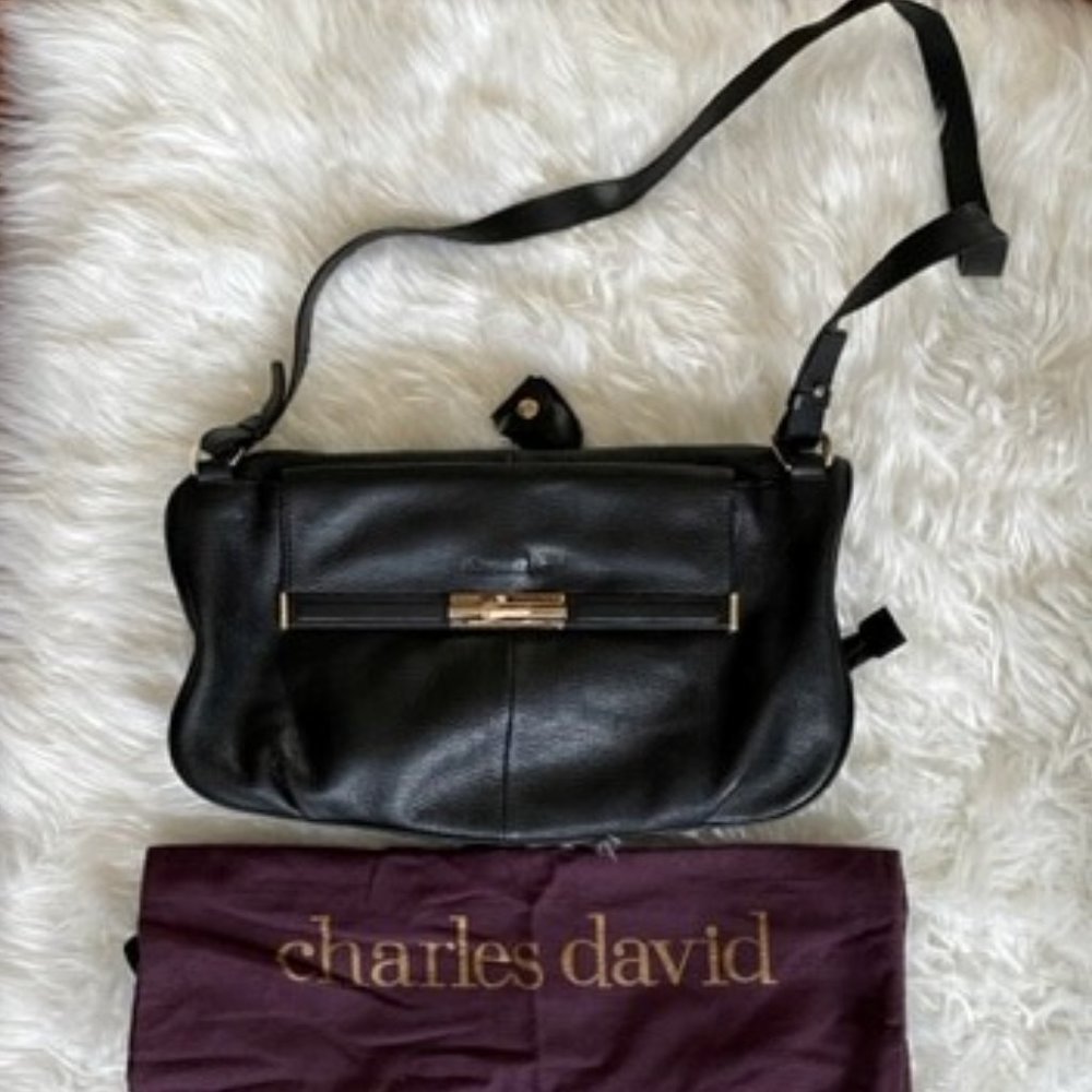 Charles David Vintage Leather Two Way Bag